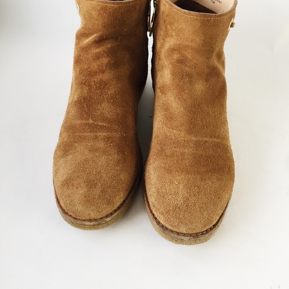 Kate Spade Bellamy Suede Ankle Boot Tobacco 7.5 - Picture 2 of 6